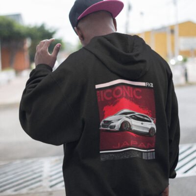 Sweat à Capuche Civic FK2 mi-saison noir