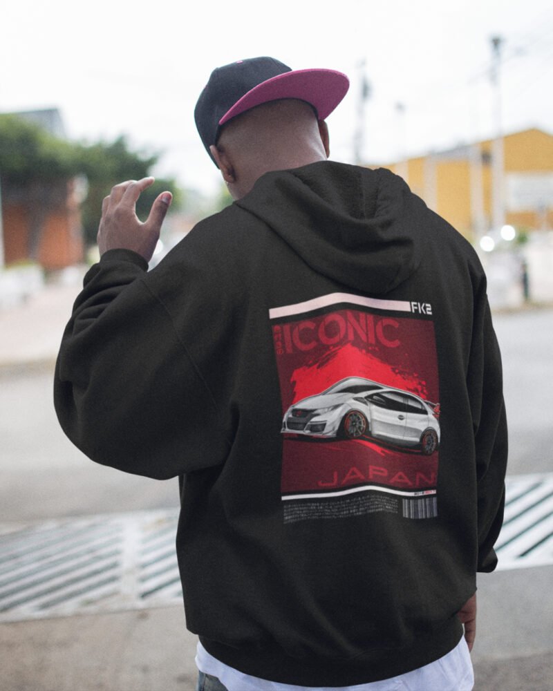 Untitled Project 15 1 Sweat à Capuche Civic FK2 mi-saison noir