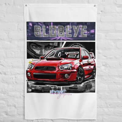 Drapeau Subaru 8 rouge