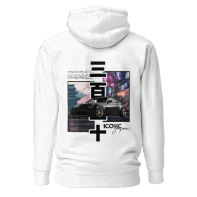 Hoodie blanc 350Z noir