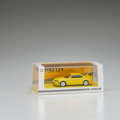 Kyosho Skyline R33 Nismo 400R Yellow MOTN Led System 1:64