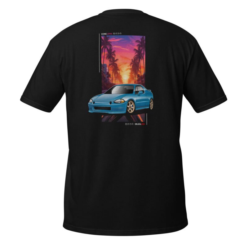 unisex basic softstyle t shirt black back 66a682b27bb2f T-shirt noir Delsol bleu