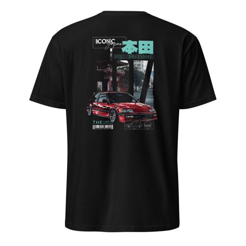 unisex basic softstyle t shirt black back 6801fbb864e3d T-shirt noir civic ED rouge