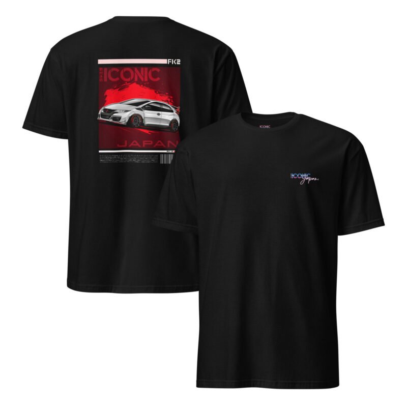 unisex basic softstyle t shirt black front and back 67b464e1b1a29 T-shirt Civic FK2 noir