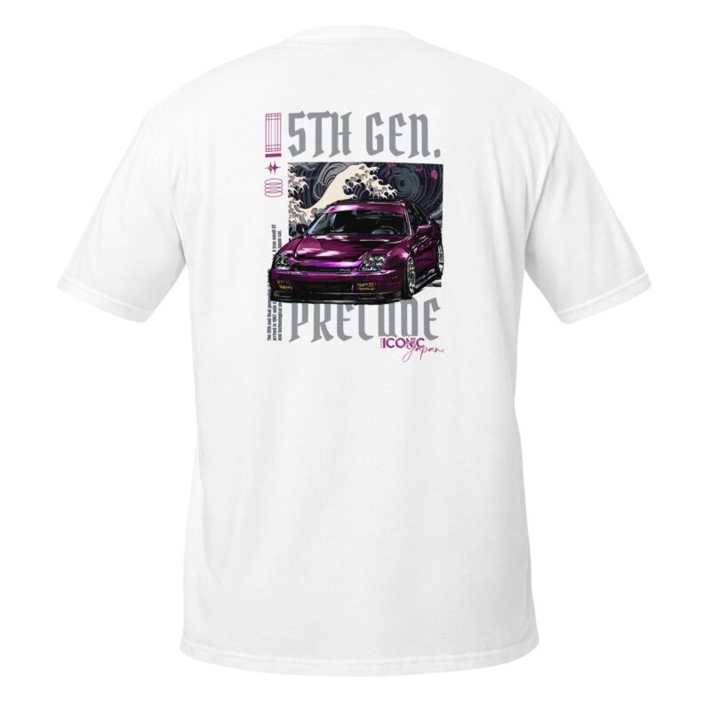 unisex basic softstyle t shirt white back 65d25425a11e8 T-shirt blanc Prelude 5G violet