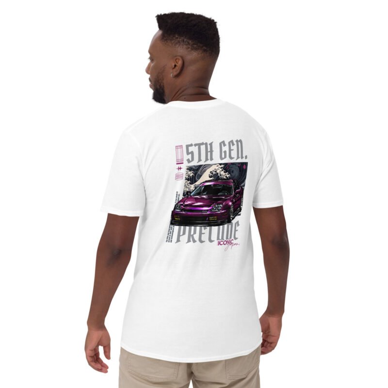unisex basic softstyle t shirt white back 65d25425a2668 T-shirt blanc Prelude 5G violet