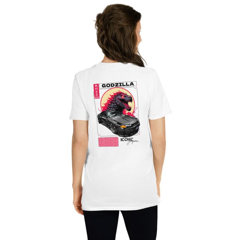 unisex basic softstyle t shirt white back 65e235c333c26 T-shirt Nissan Skyline R32 GTR blanc