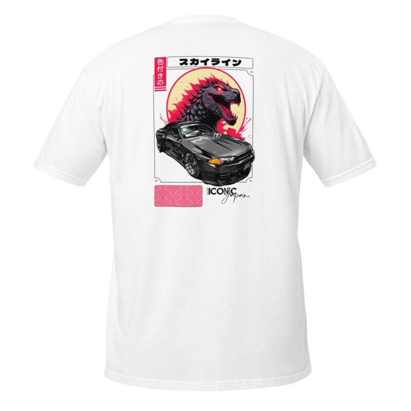 unisex basic softstyle t shirt white back 660444086beb9 T-shirt Nissan Skyline R32 GTR blanc