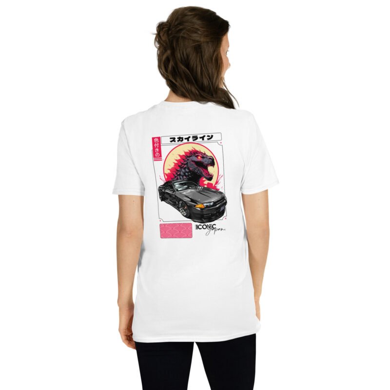 unisex basic softstyle t shirt white back 6665d3751b2fe T-shirt Nissan Skyline R32 GTR blanc