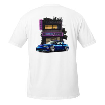 T-shirt blanc mx5 nb bleu