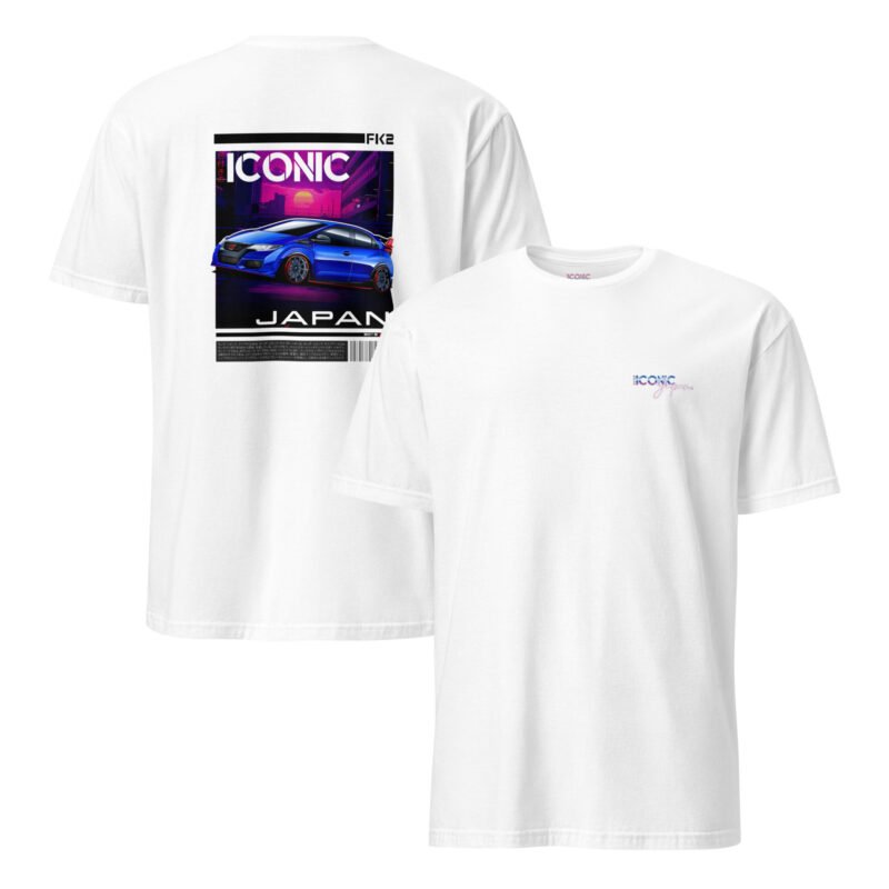 unisex basic softstyle t shirt white front and back 67b46e04c8794 T-shirt Civic FK2 blanc