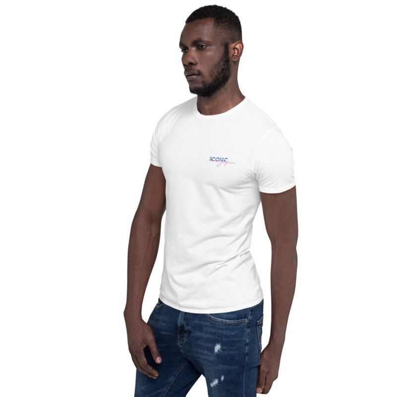 unisex basic softstyle t shirt white left front 6665d5887bf0c T-shirt blanc Prelude 5G violet