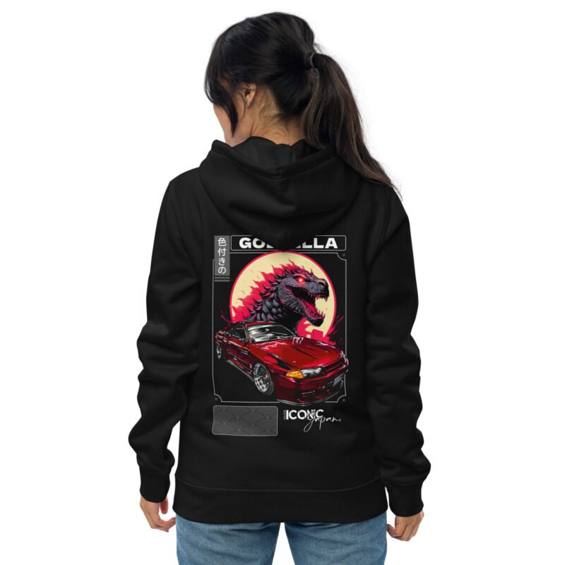 unisex essential eco hoodie black back 65e1a43f6e222 Sweat à capuche Skyline R32 noir