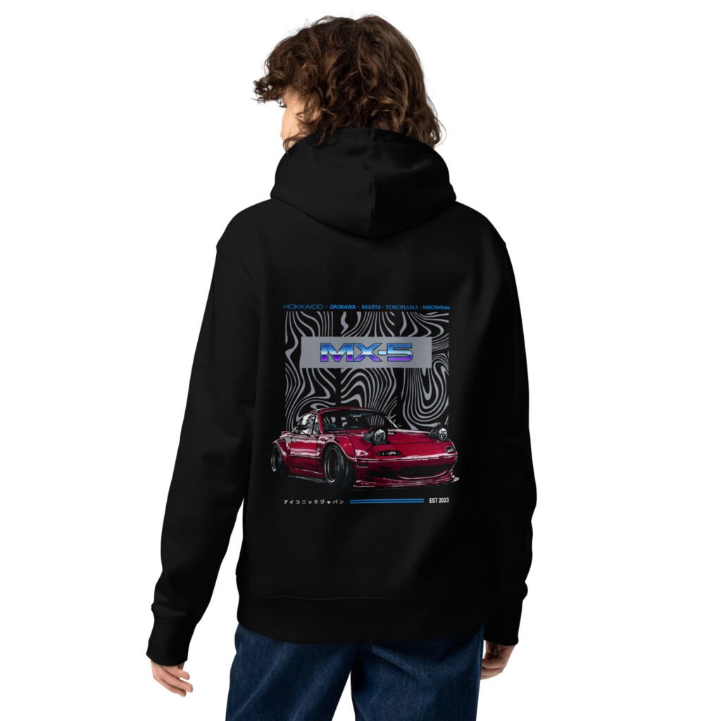 unisex essential eco hoodie black back 6601eac7c99d5 ICONIC Japan - Vêtements et goodies JDM