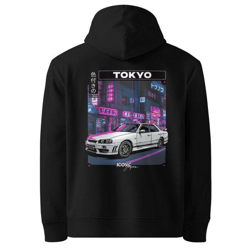 unisex essential eco hoodie black back 6720ff1191f5b Sweat à capuche R34 Sedan coupe hiver noir