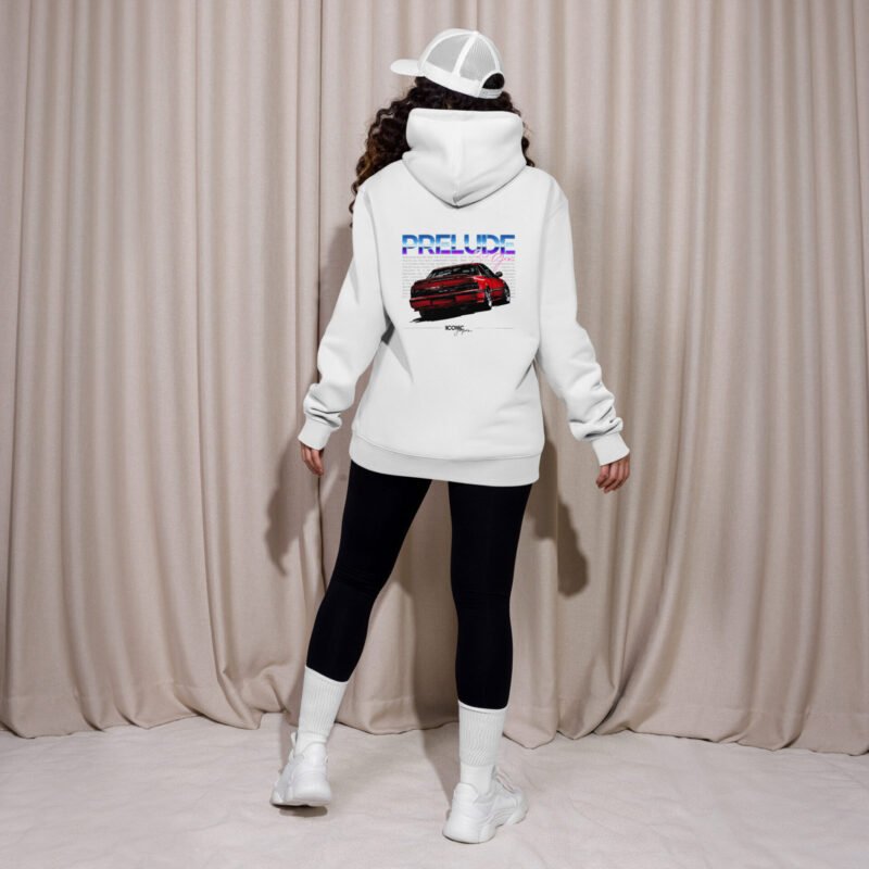 unisex essential eco hoodie white back 65b81ab272ecf Sweat à capuche blanc Prelude 3G