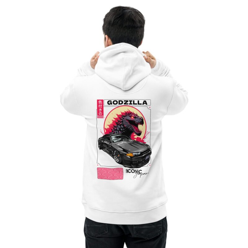 unisex essential eco hoodie white back 65e1a365db36c Sweat à capuche Skyline R32 blanc