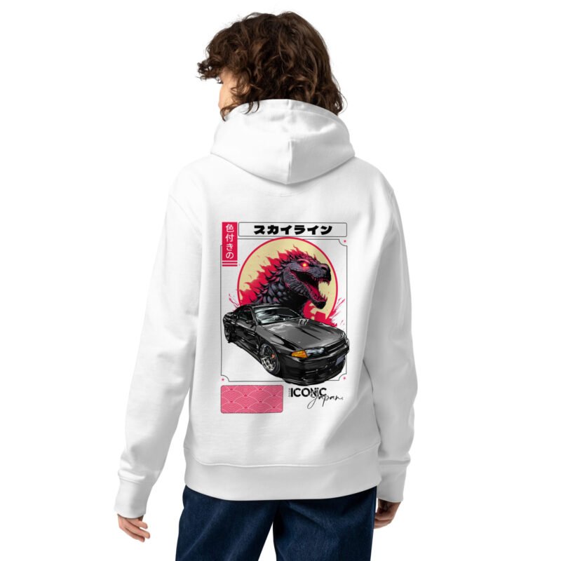 unisex essential eco hoodie white back 660447138ba3c Sweat à capuche Skyline R32 blanc