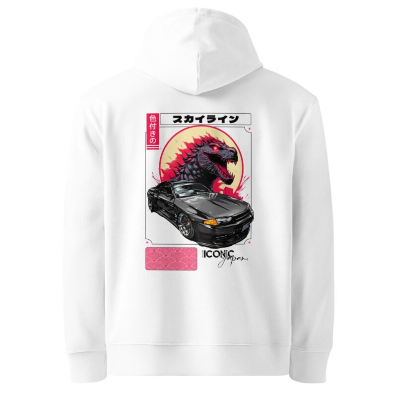 unisex essential eco hoodie white back 66044713f3b16 Sweat à capuche Skyline R32 blanc