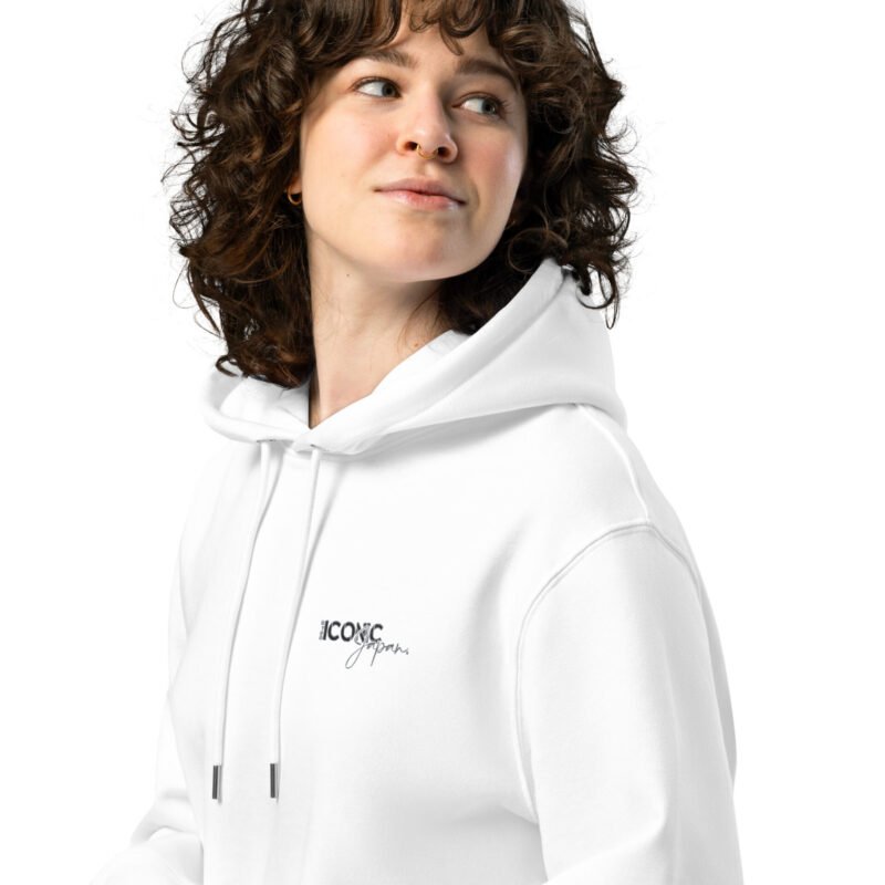 unisex essential eco hoodie white left front 6604471400161 Sweat à capuche Skyline R32 blanc