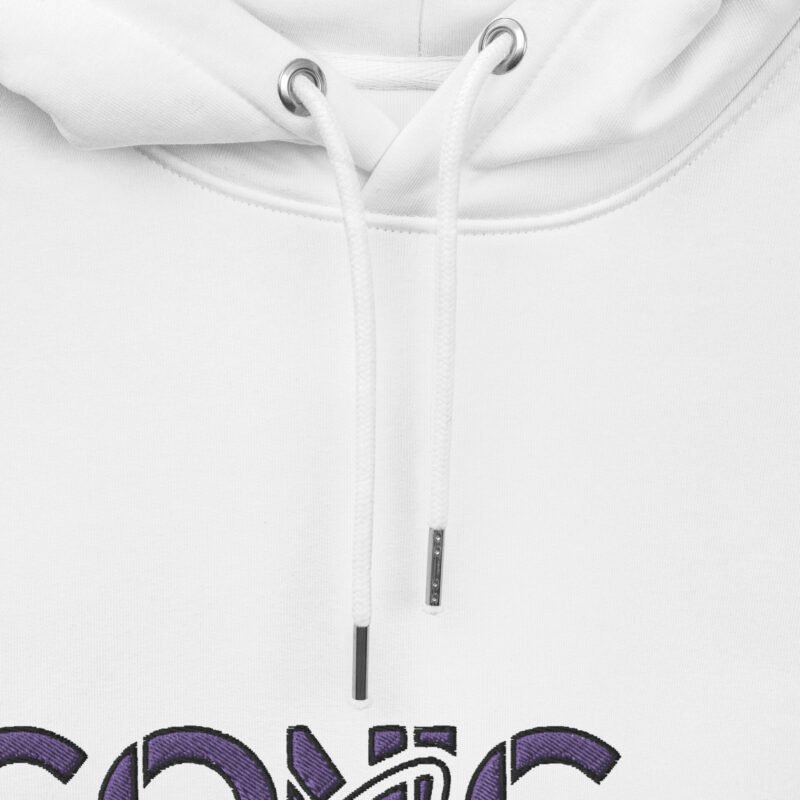 unisex essential eco hoodie white product details 2 65b81b6026e07 Sweat à capuche Iconic Japan brodé