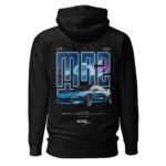Sweat à capuche de mi-saison noir Toyota MR2