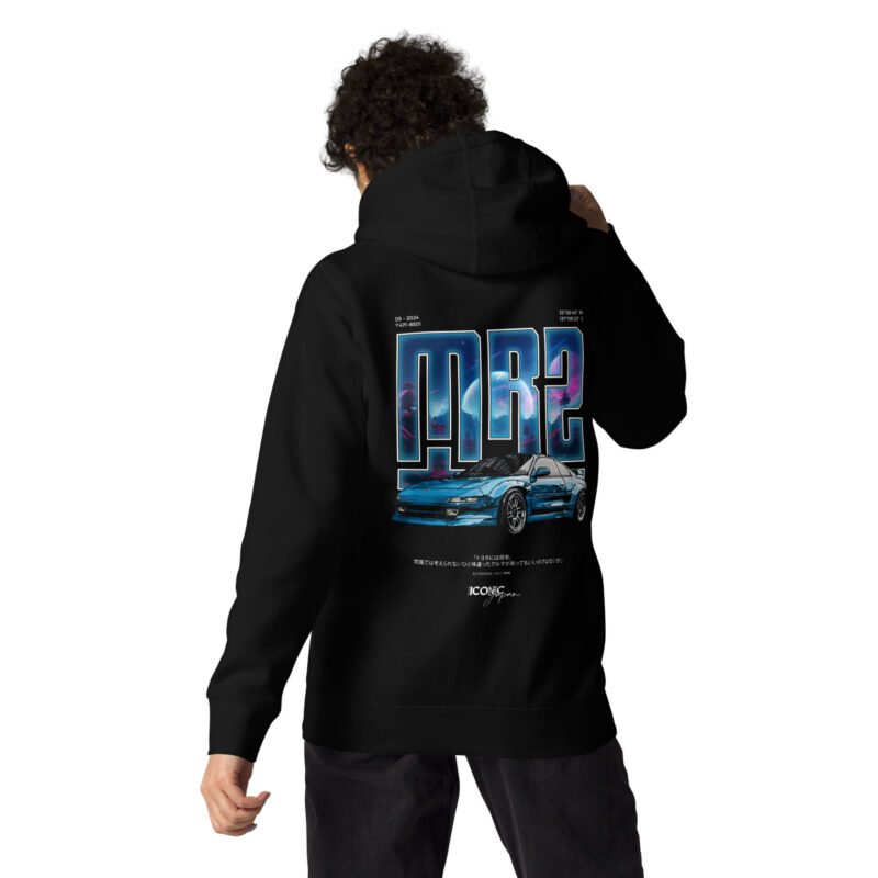 unisex premium hoodie black back 66755522292eb Sweat à capuche noir mi-saison Toyota MR2