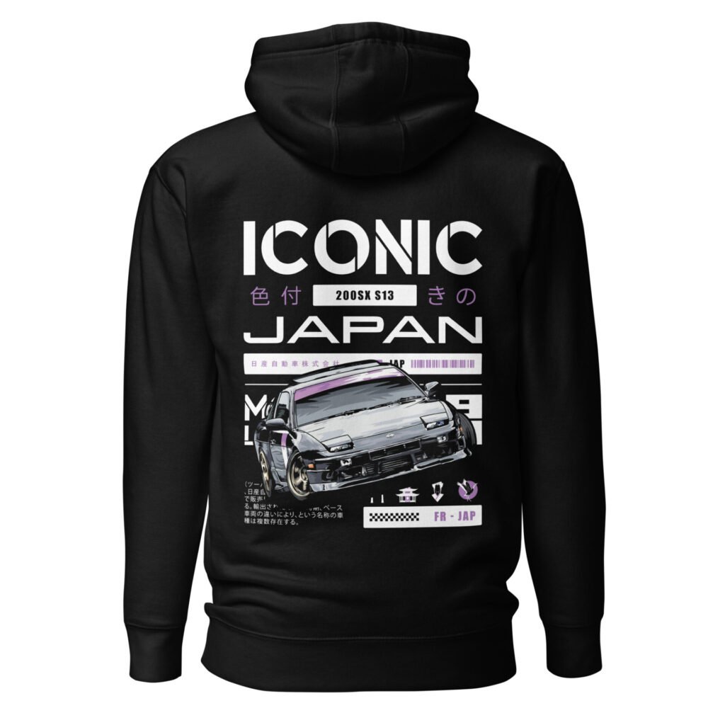 unisex premium hoodie black back 66a3ba787ea49 ICONIC Japan - Vêtements et goodies JDM