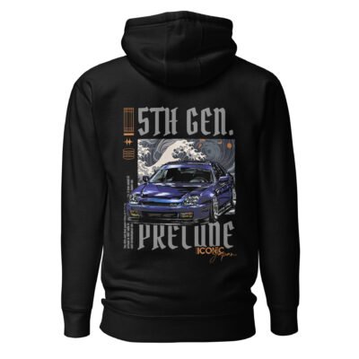 Sweat à Capuche noir mi-saison Prelude 5g bleue