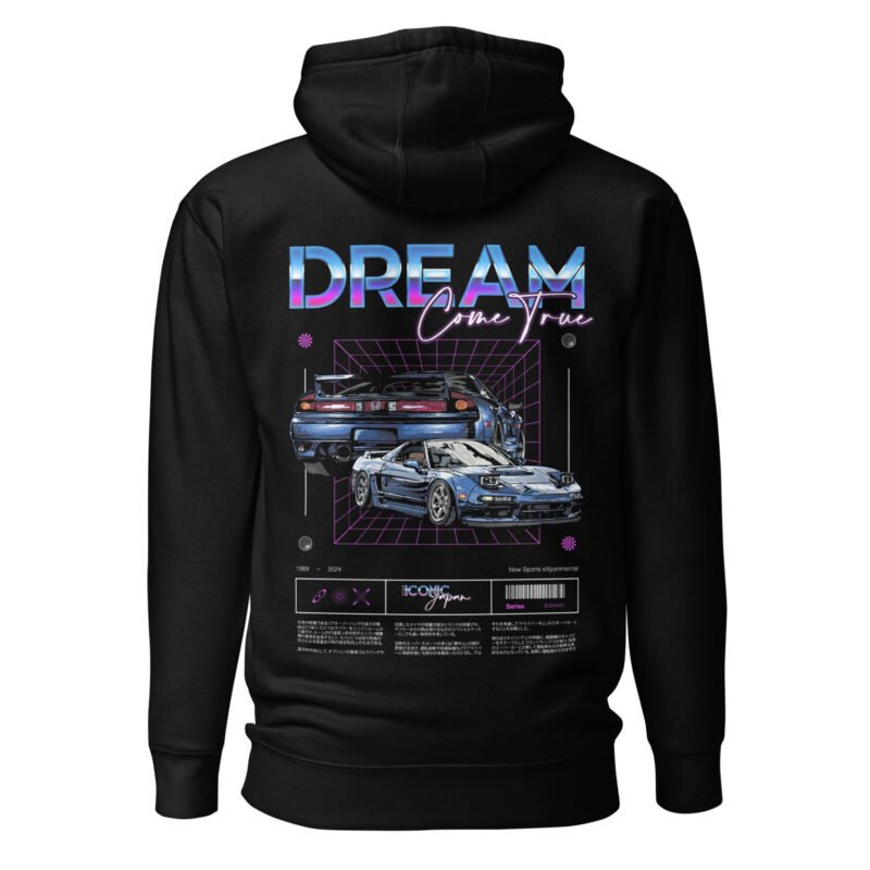 unisex premium hoodie black back 674b4acc90b68 Sweat à Capuche navy mi-saison NSX édition spéciale double vue