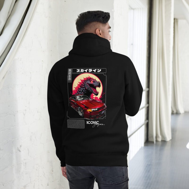 unisex premium hoodie black back 6793c4dc0cc92 Sweat à Capuche mi-saison R32 noir