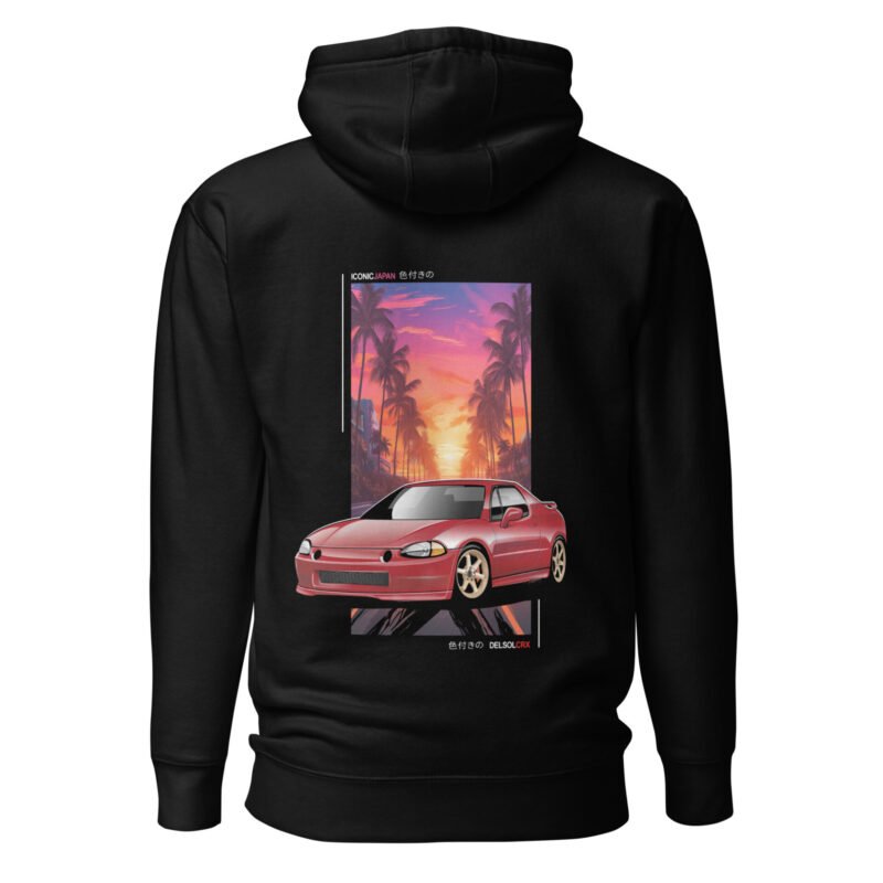 unisex premium hoodie black back 67c97b32959e1 Sweat à Capuche Delsol rouge