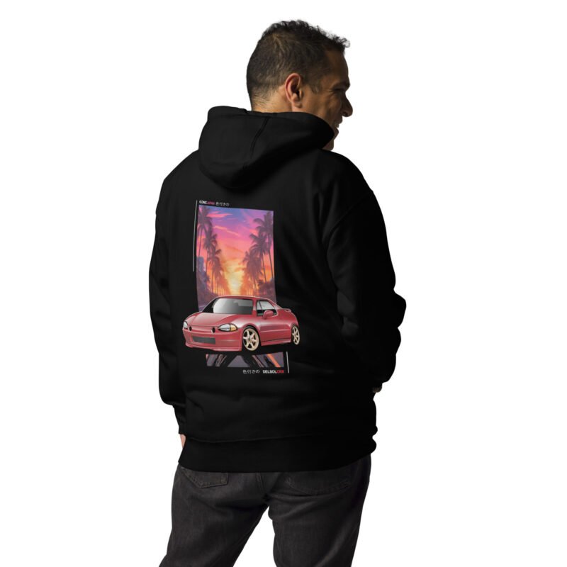 unisex premium hoodie black back 67c97b32988a6 Sweat à Capuche Delsol rouge