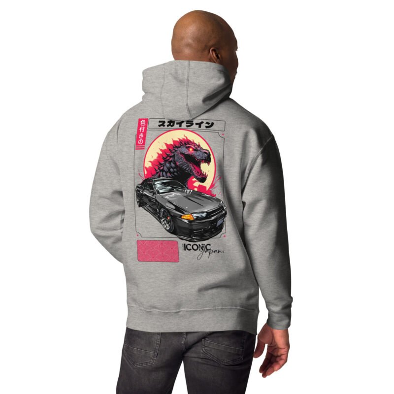 unisex premium hoodie carbon grey back 660446513a2e0 Sweat à capuche Skyline R32 blanc ou gris