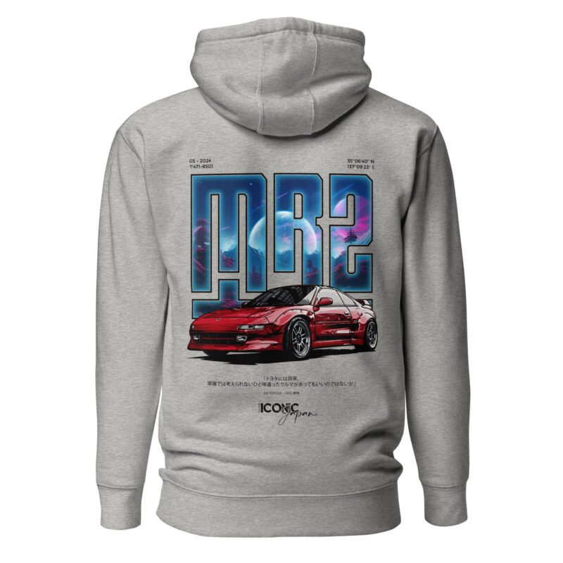 unisex premium hoodie carbon grey back 667526ffc15af Sweat à capuche mi-saison Toyota MR2