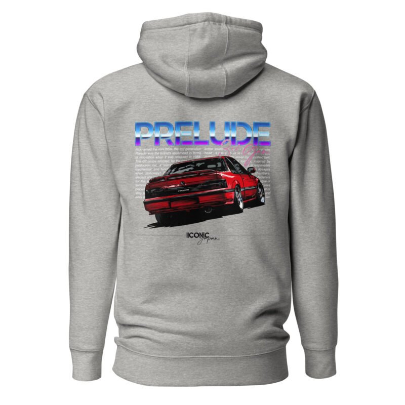 unisex premium hoodie carbon grey back 66aa458e7a02a Sweat à capuche mi-saison gris Prelude 3G