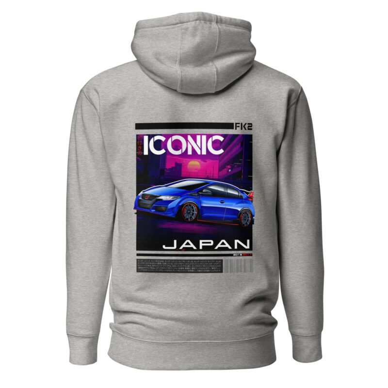 unisex premium hoodie carbon grey back 67b46f723f8a4 Sweat à Capuche Civic FK2 mi-saison