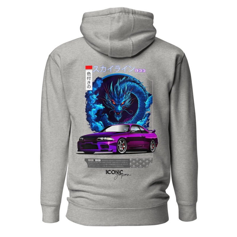 unisex premium hoodie carbon grey back 68444b5c7b622 Sweat à Capuche Skyline R33 midnight purple