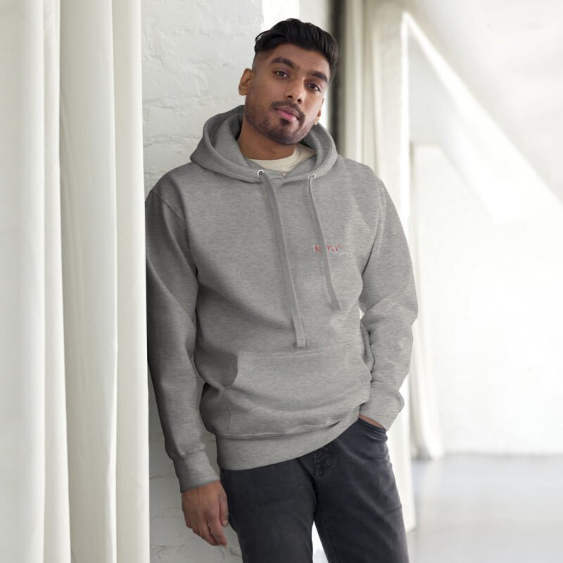 unisex premium hoodie carbon grey front 66aa458e7e081 Sweat à capuche mi-saison gris Prelude 3G