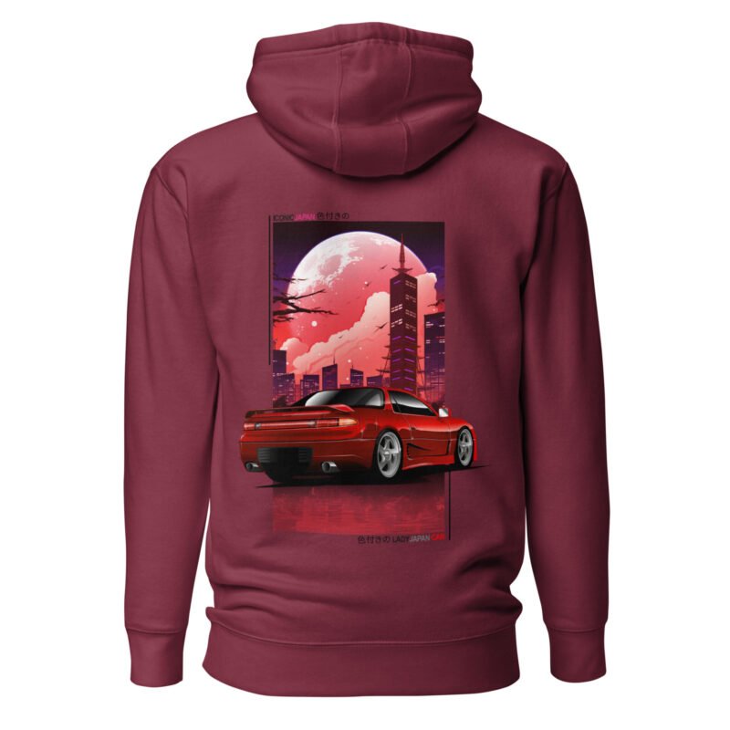 unisex premium hoodie maroon back 65e996052ff73 Sweat à capuche basic 3000GT Ladyjapan_cars