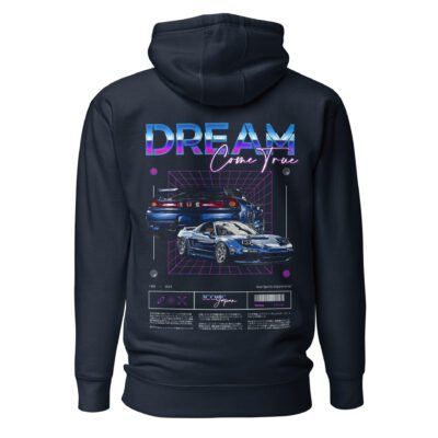 Sweat à Capuche navy mi-saison NSX édition spéciale double vue
