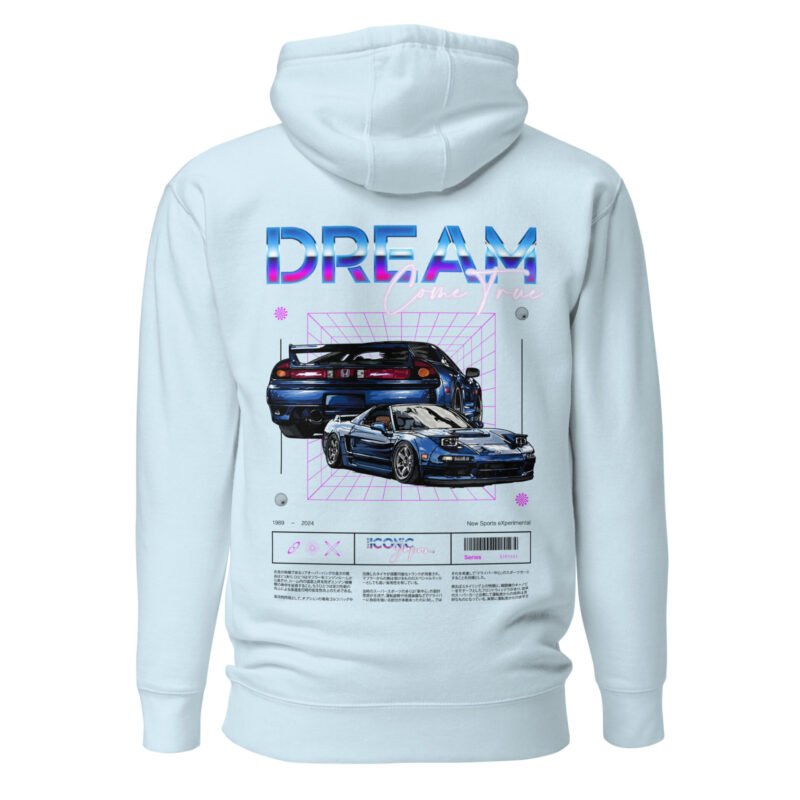 unisex premium hoodie sky blue back 66be5ae0d58f7 Sweat à Capuche mi-saison NSX édition double vue
