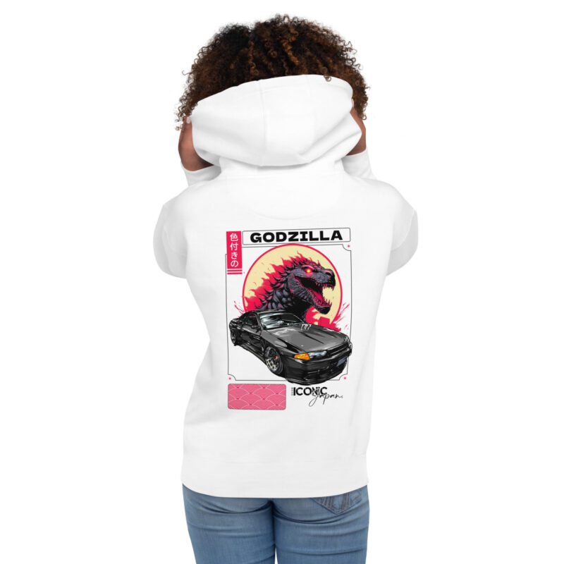 unisex premium hoodie white back 65e1a79864a3c Sweat à capuche Skyline R32 blanc ou gris
