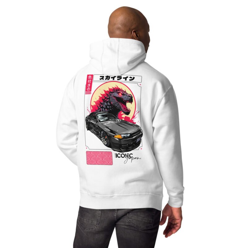 unisex premium hoodie white back 66044651d7d49 Sweat à capuche Skyline R32 blanc
