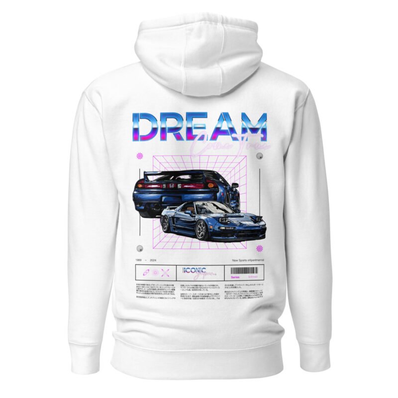unisex premium hoodie white back 66be5ae0e1796 Sweat à Capuche mi-saison NSX édition double vue