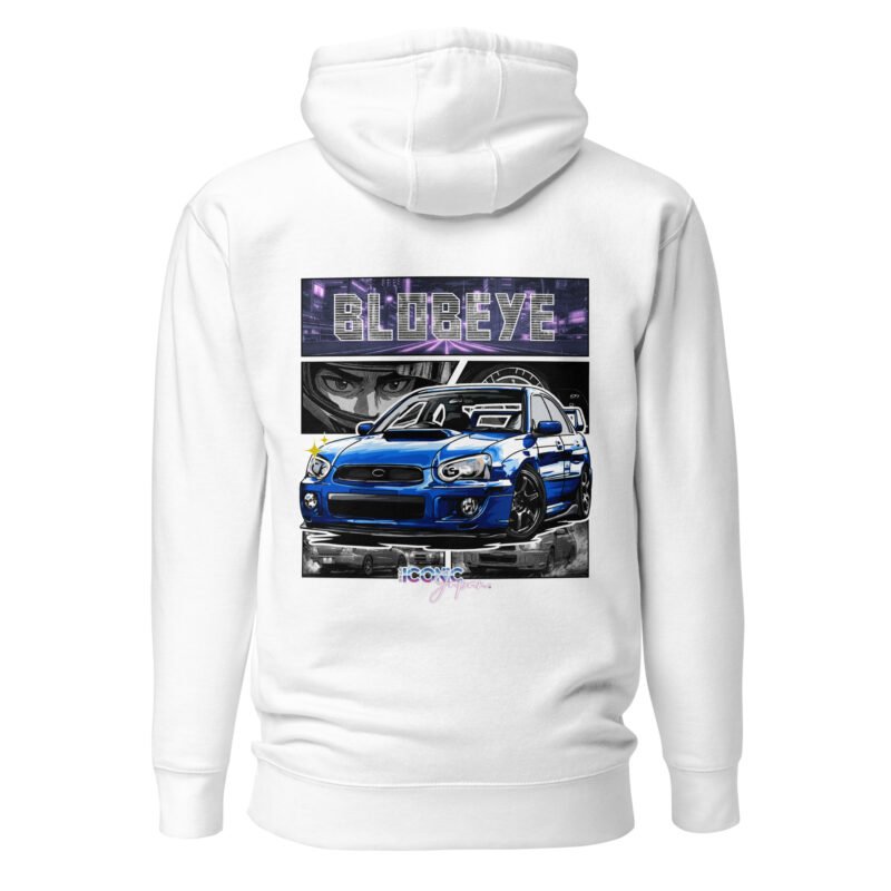 unisex premium hoodie white back 68305743a3da9 Sweat à Capuche blanc/gris Subaru 8