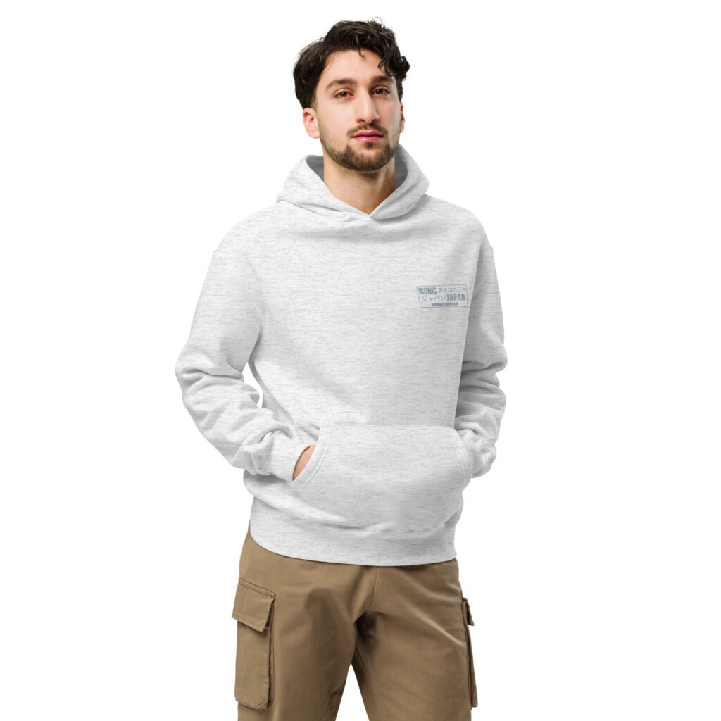 unisex relax hoodie white heather front 6a215dc8bd467 ICONIC Japan - Vêtements et goodies JDM